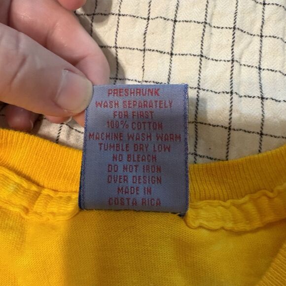 Costa Rica Rana Tropic Yellow Short Sleeve T-Shirt Medium Men's - Picture 7 of 7